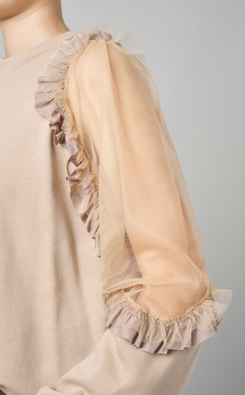 シアーデザインフリルカットソー