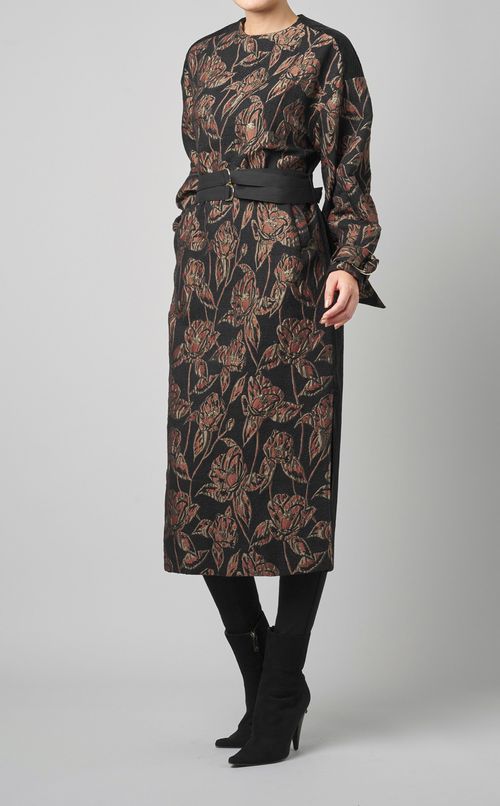 ジャガード切替ワンピース