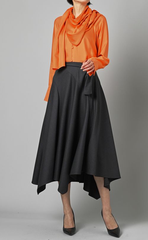 ストレッチウールフレアスカート