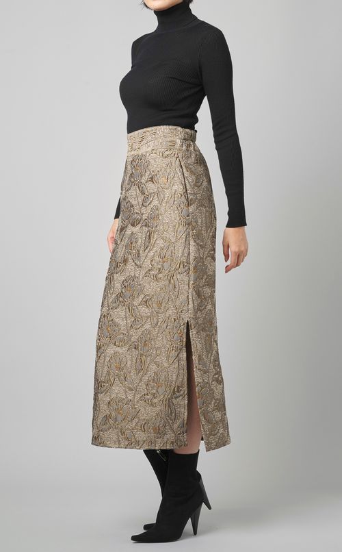 ジャガードハイウエストスカート