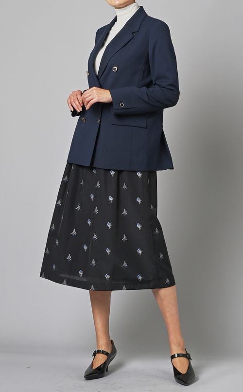 フラワージャガードスカート