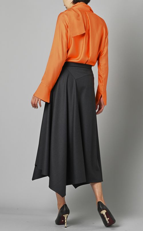 ストレッチウールフレアスカート