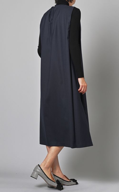 ノースリーブフレアワンピース