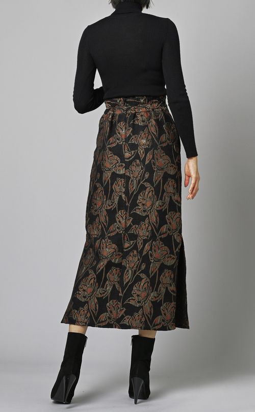 ジャガードハイウエストスカート