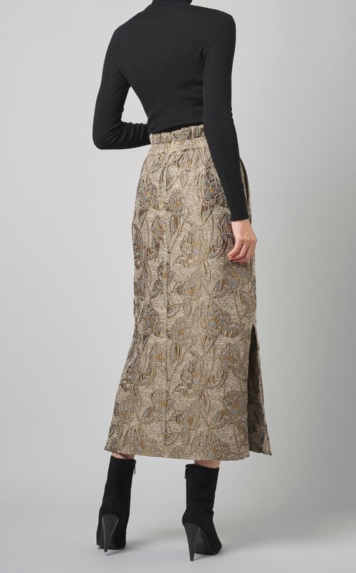 ジャガードハイウエストスカート