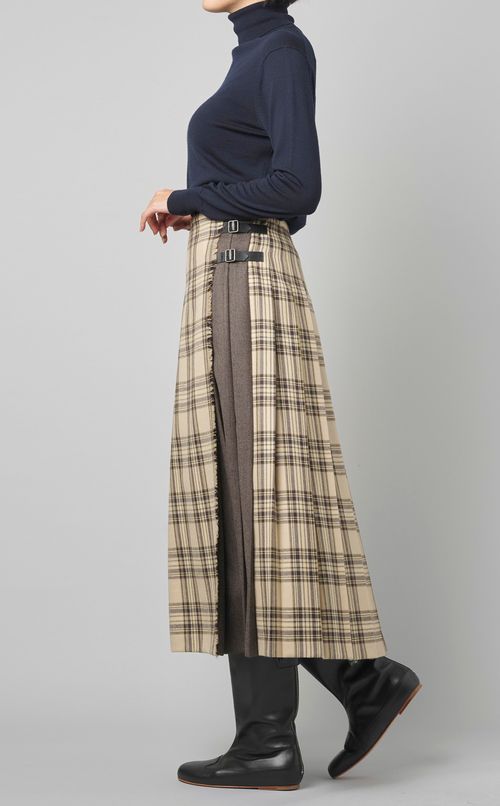 チェックキルトスカート