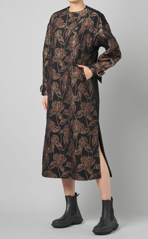 ジャガード切替ワンピース