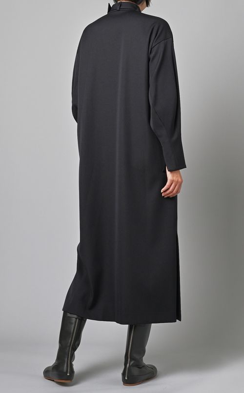 ネックベルトサテンワンピース