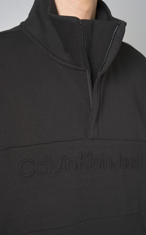 エンボスロゴハーフジッププルオーバー