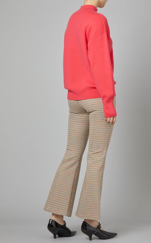 ウール混ビルドネックニットプルオーバー