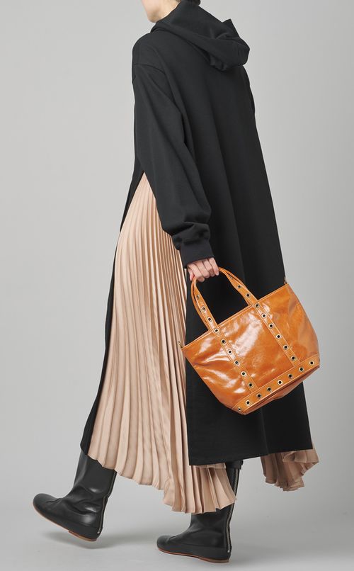 サイドプリーツフードワンピース