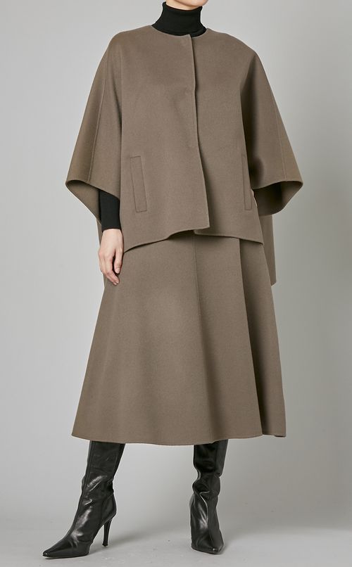 ウールダブルフェイスフレアスカート