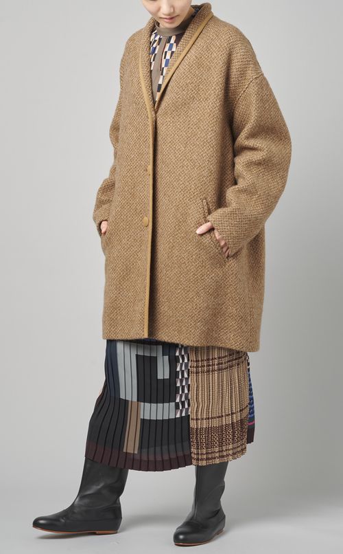 ウールショールカラーコート