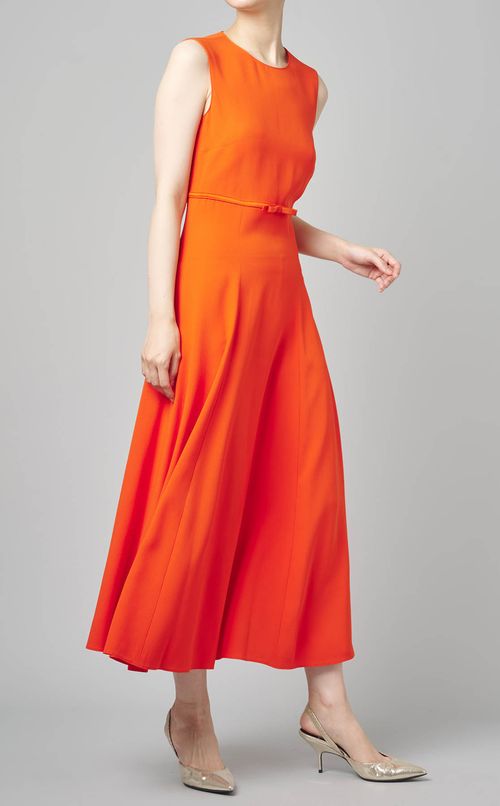 クレープノースリーブワンピース