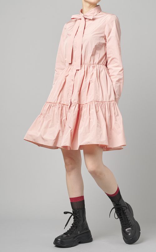 o RED VALENTINO Aライン フレア ダブルコート ハート 刺繍 黒 o RED VALENTINO Aライン フレア ダブルコート ハート 刺繍 黒