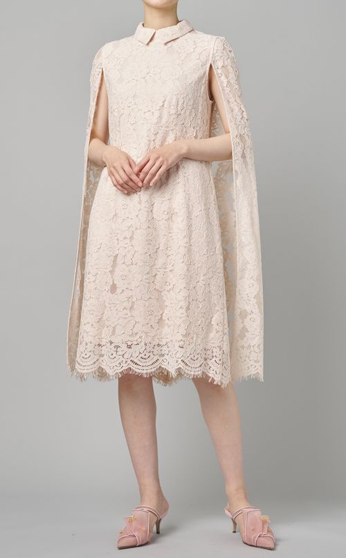 ケープ風レースワンピース