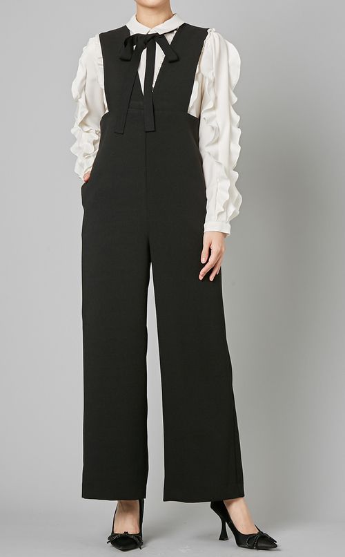 ラッフルボウタイブラウス