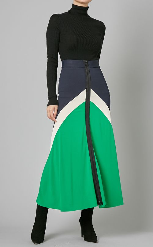 バイカラージャージースカート