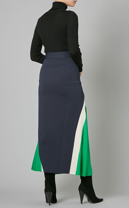 バイカラージャージースカート