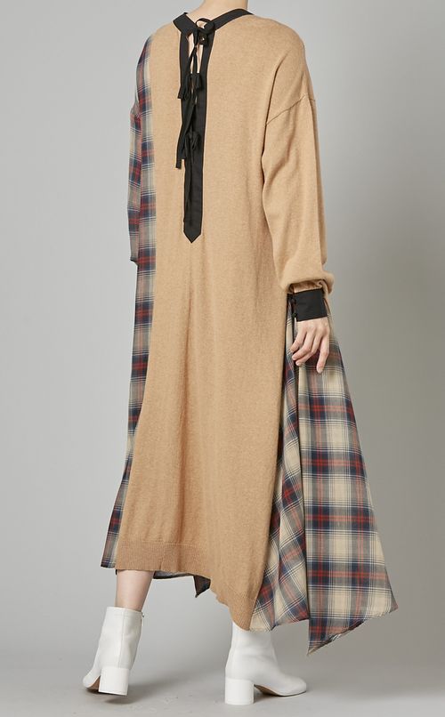 コンビネーションニットワンピース