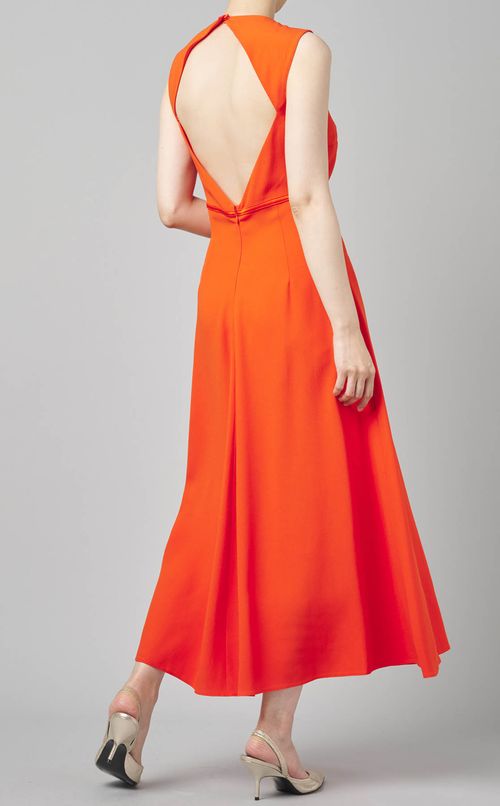 クレープノースリーブワンピース