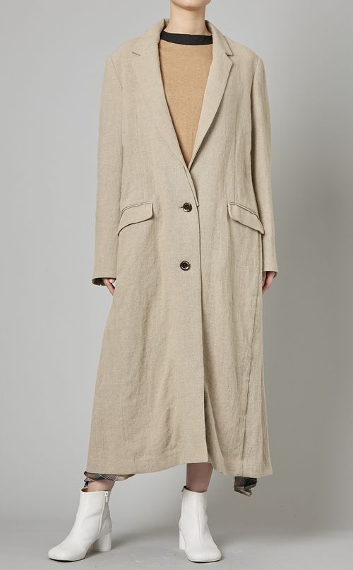 リネンチェスターフィールドコート