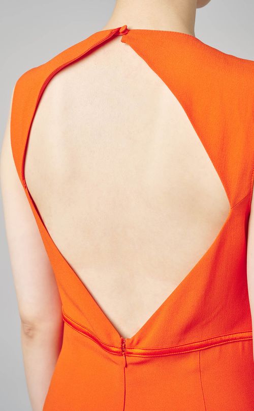 クレープノースリーブワンピース