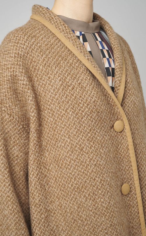 ウールショールカラーコート