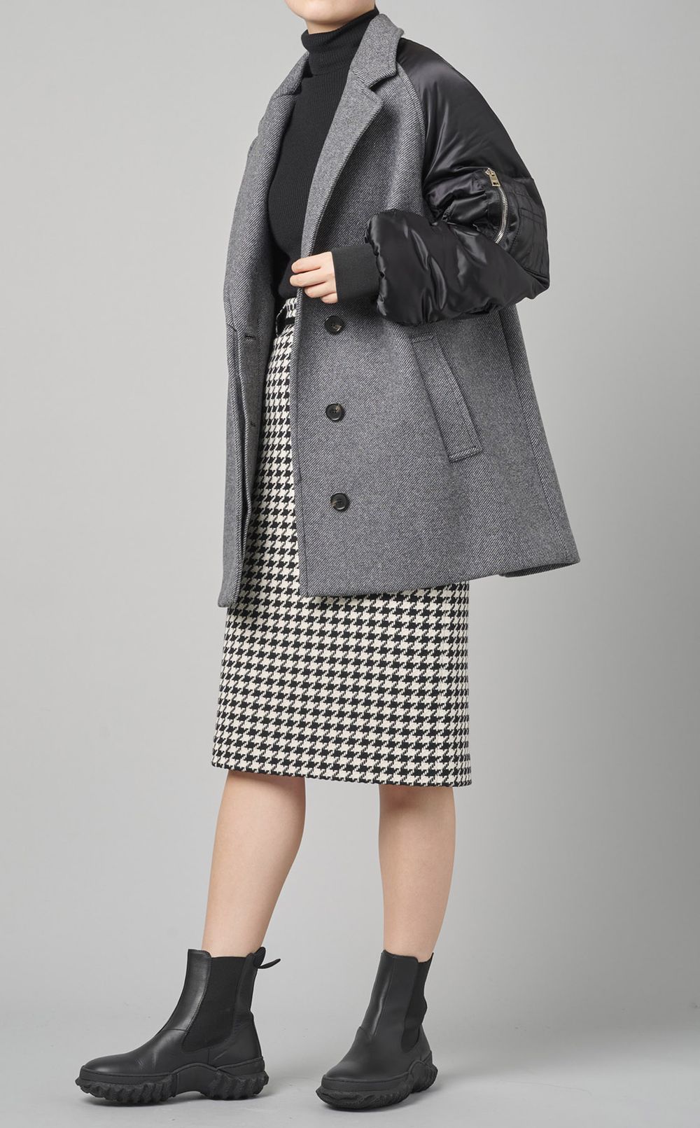 A.P.C ヘリンボーンコート サイズM MSGM|ヘリンボーンナイロンスリーブコート