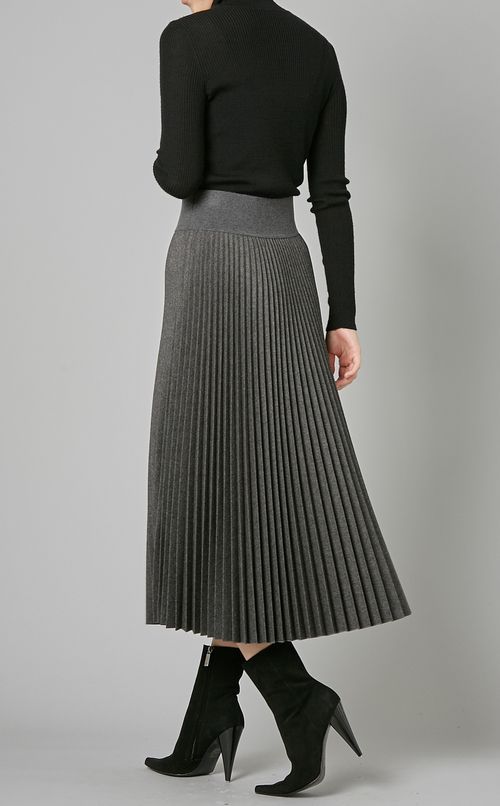 プリーツフランネルスカート