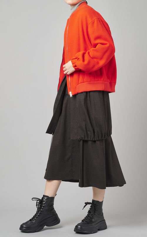 ジップアップ中綿ブルゾン