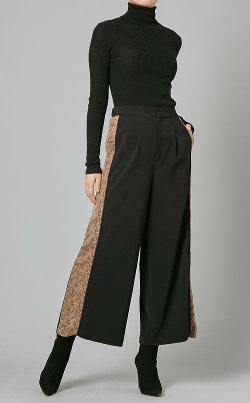 レース側章ワイドパンツ