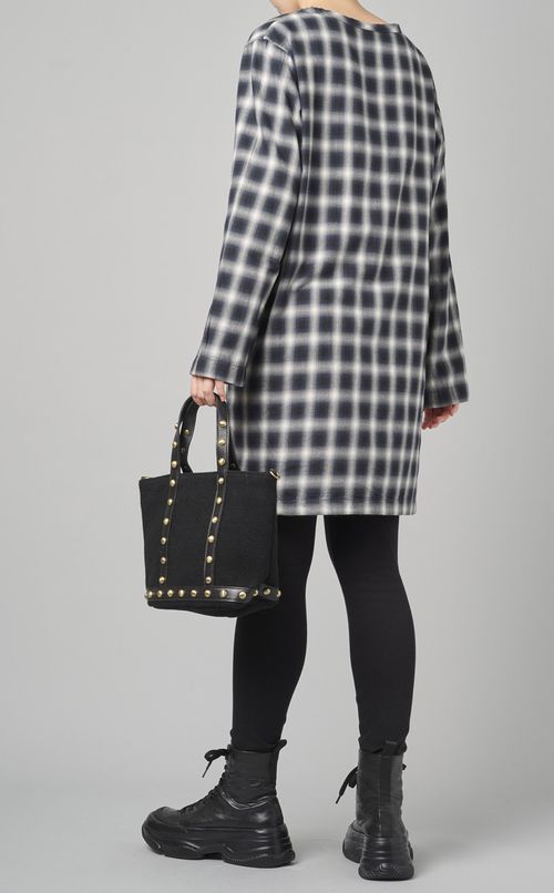 チェックコットンロングプルオーバー