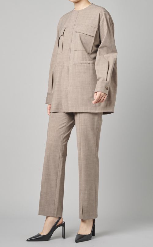 ウールトロスリットパンツ