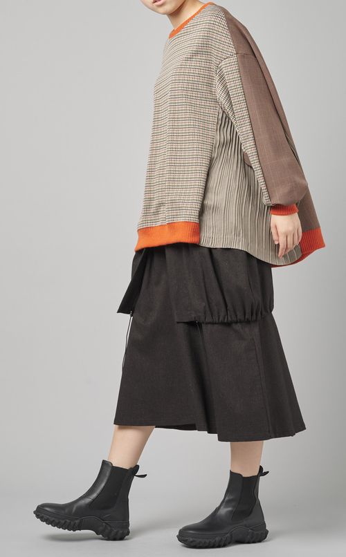 パッチワークジャージープルオーバー