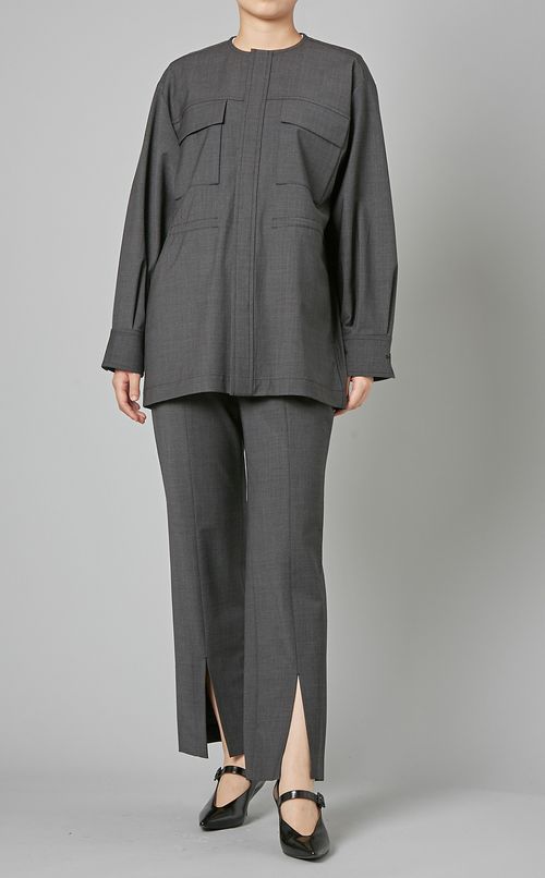 ウールトロベルト付ブルゾン