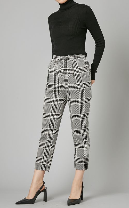 ビッグチェックドロストパンツ