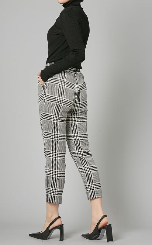 ビッグチェックドロストパンツ