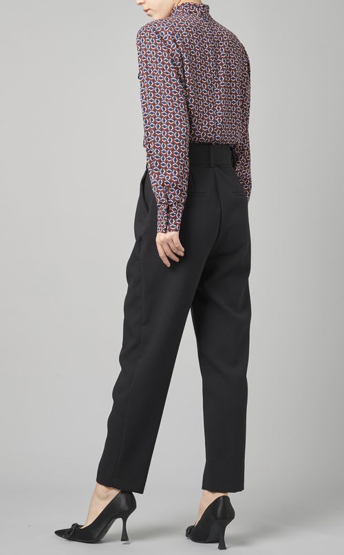 ジオメトリックボウタイブラウス