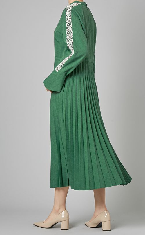 ケミカルレースプリーツワンピース