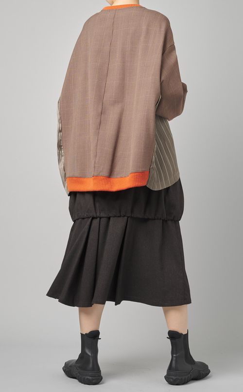 パッチワークジャージープルオーバー