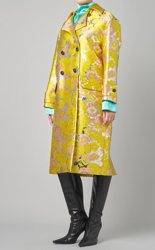 フラワージャガードコクーンコート