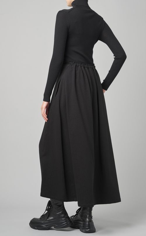 コットンリネンドローコードスカート