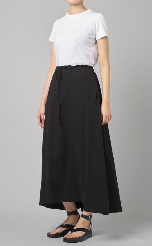 コットンリネンドローコードスカート
