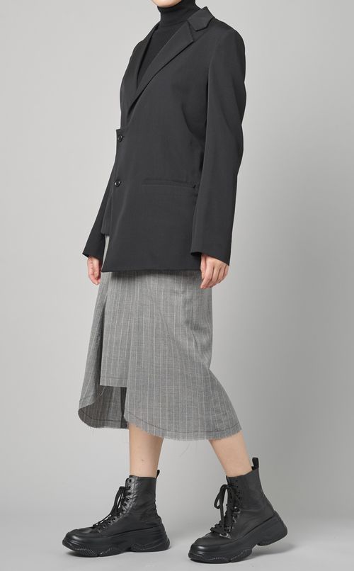 ウールレイヤードウエストスカート