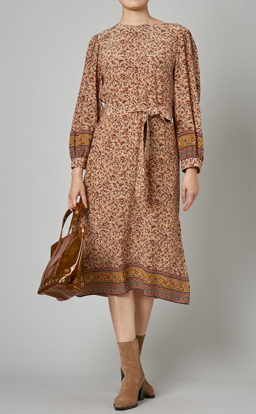 エスニックプリントワンピース