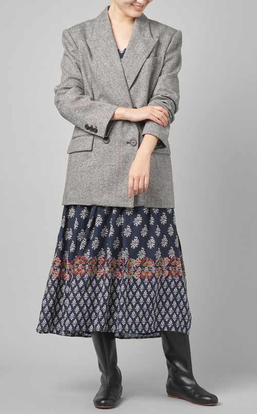 ネップツイードダブルブレストジャケット