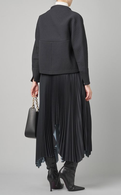 ヘリンボンジャガードブルゾン