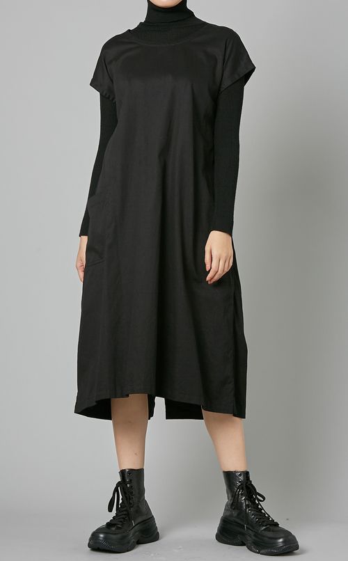 コットンフレンチスリーブワンピース