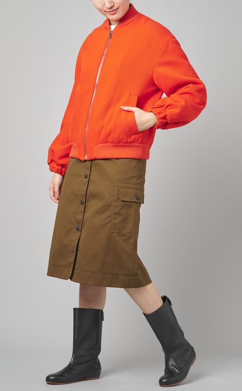 ジップアップ中綿ブルゾン